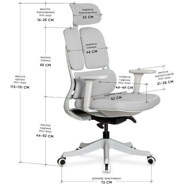 Фото - Крісло офісне Mealux S160 Grey (HF-S160 F/G)